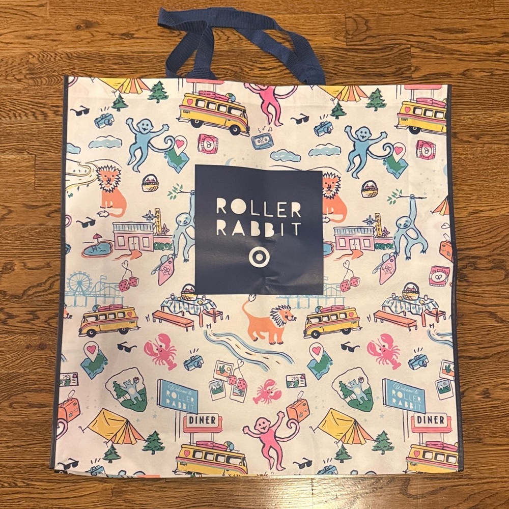 Roller Rabbit Multicolor Illustrated Tote